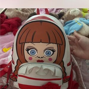 Red and White Doll Face Backpack